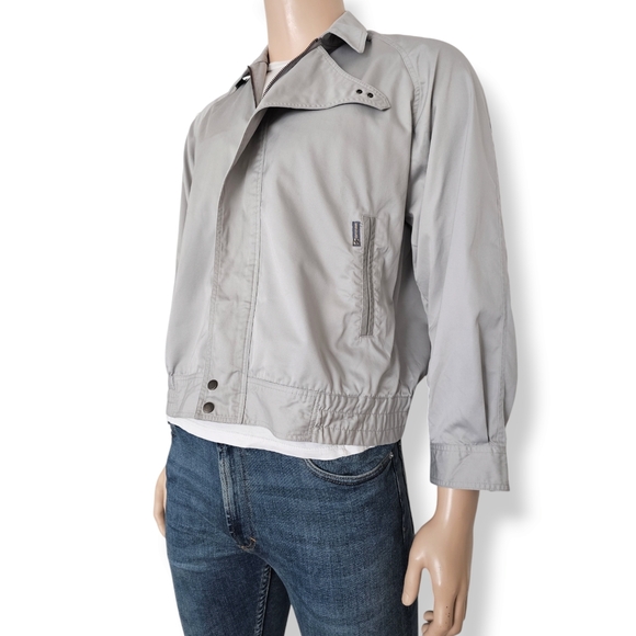 Vintage Korean Light Gray Zippered Foldover Lapel Jacket by Simple Life - Picture 8 of 9